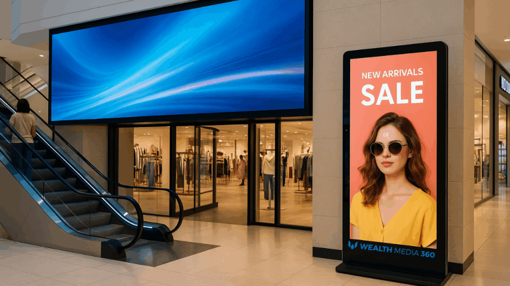 เช่า digital signage สำหรับห้างสรรพสินค้า พร้อมป้ายโฆษณาดิจิทัล ค่าใช้จ่ายแฝง และเปรียบเทียบบริการคุ้มค่า